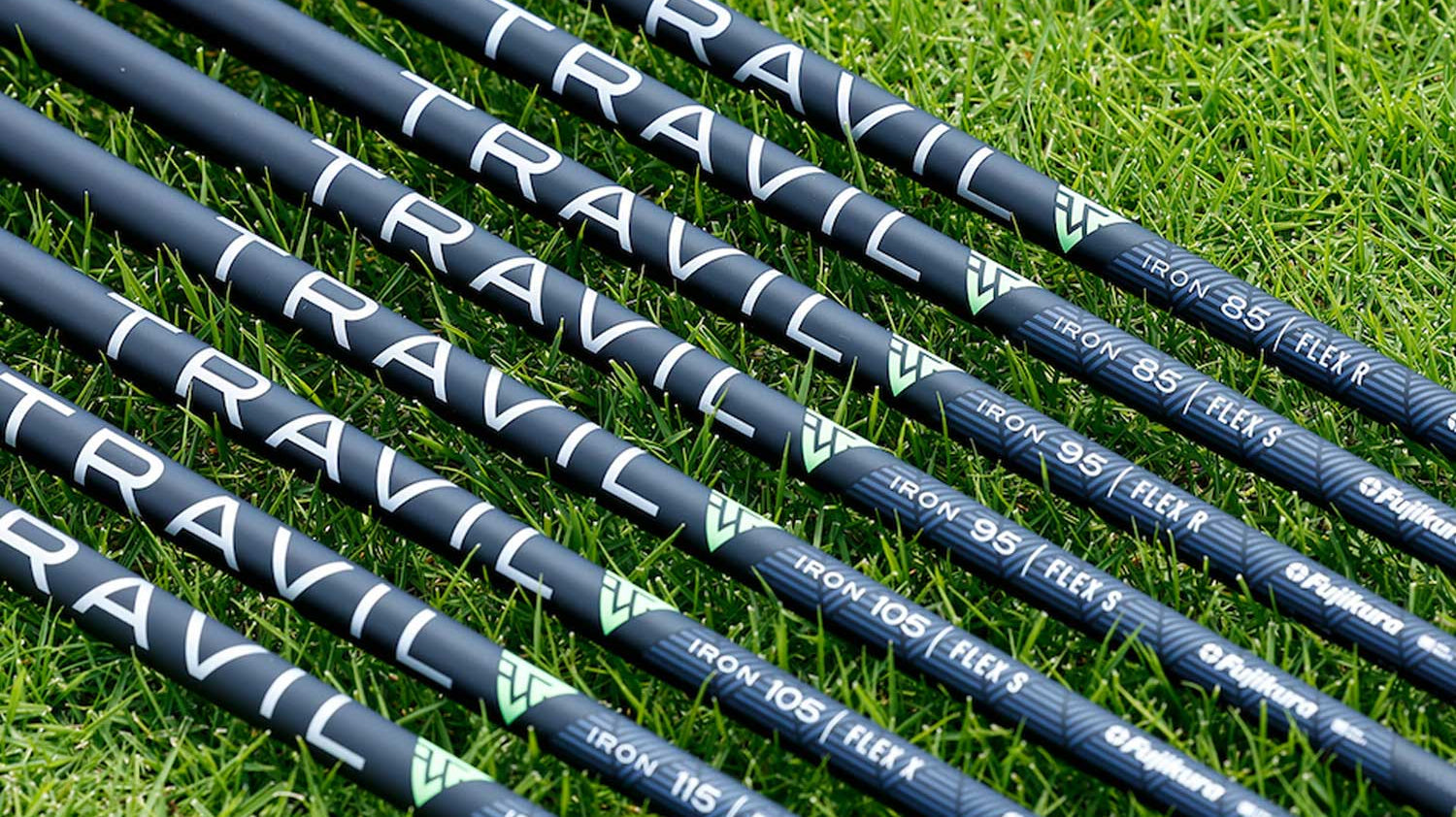 Fujikua Travil Iron Shafts Lying on Grass