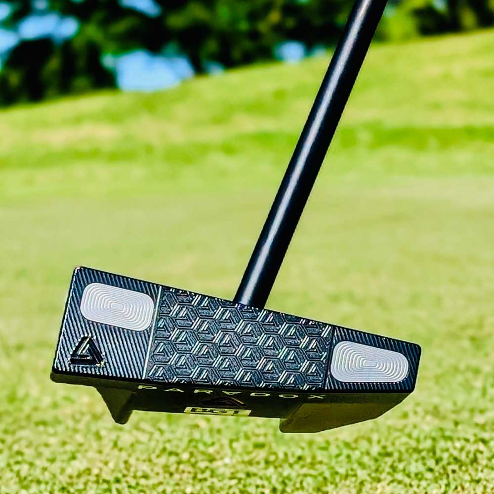 BGT Paradox Mallet Putter on a green golf course in Thailand