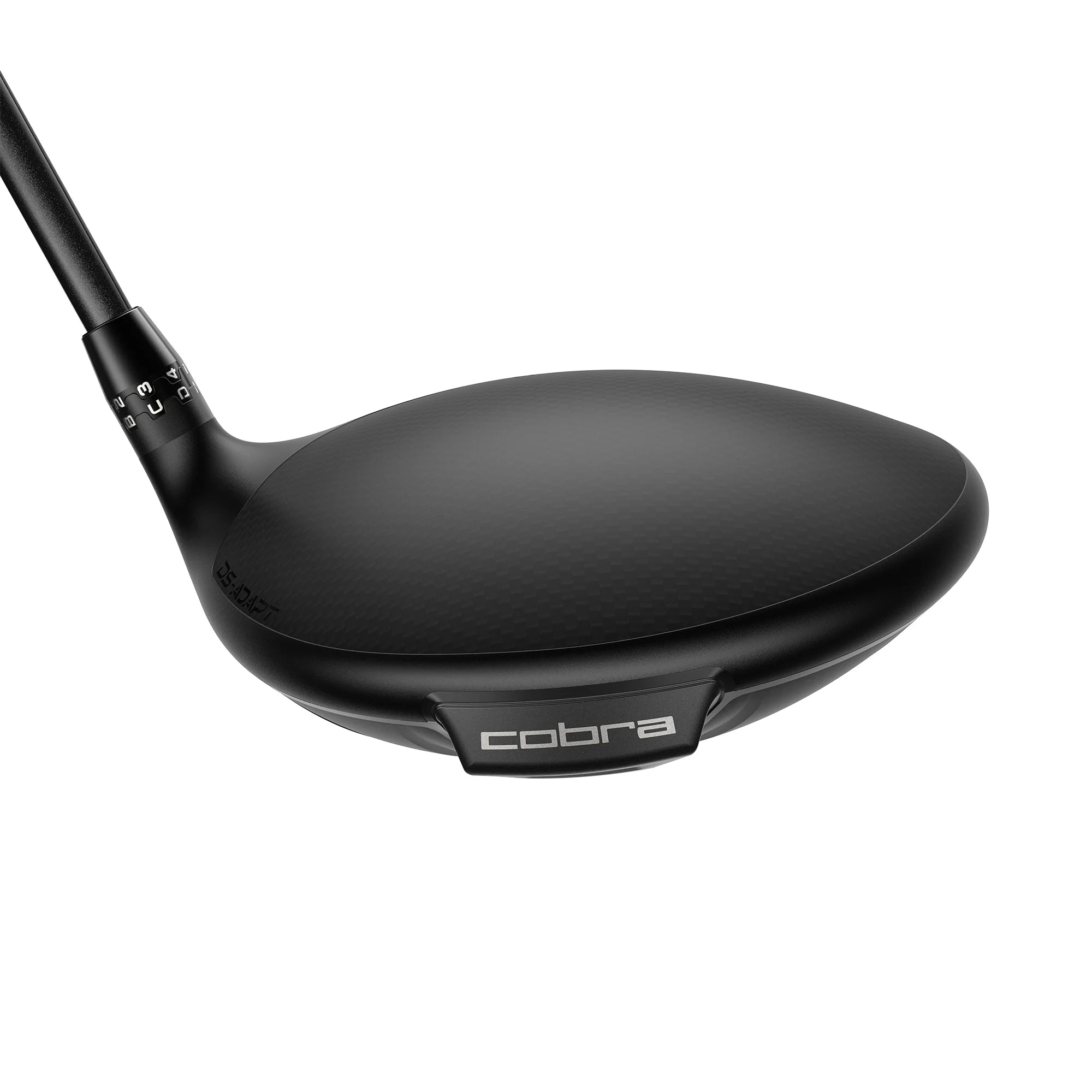 Black golf club head with 'Cobra' branding on a white background