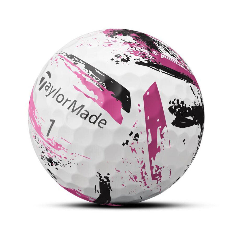 SpeedSoft Pink Ink Golf Balls Side View