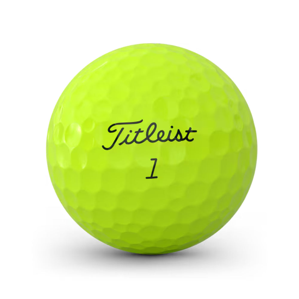 Titleist 2026 Tour Soft Yellow Golf Balls Logo View