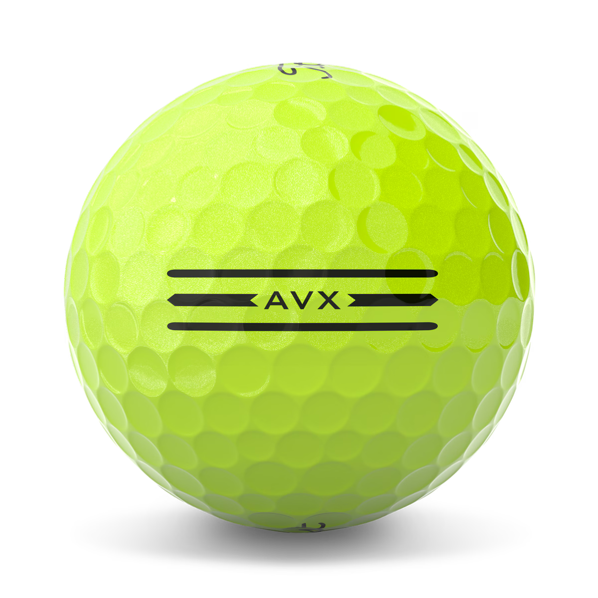 Titleist AVX Yellow Golf Balls Side View