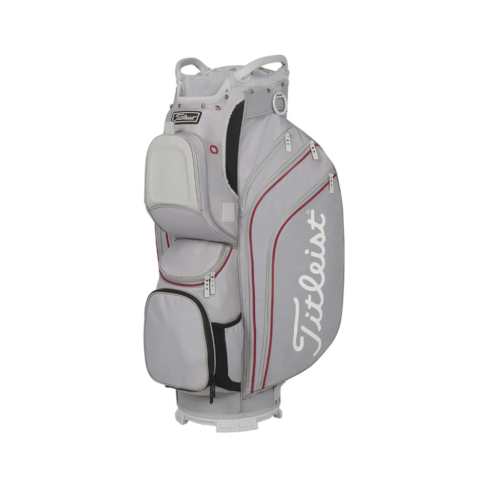 Titleist Cart 14 Bag (Cool Grey/Crimson/White) Main View