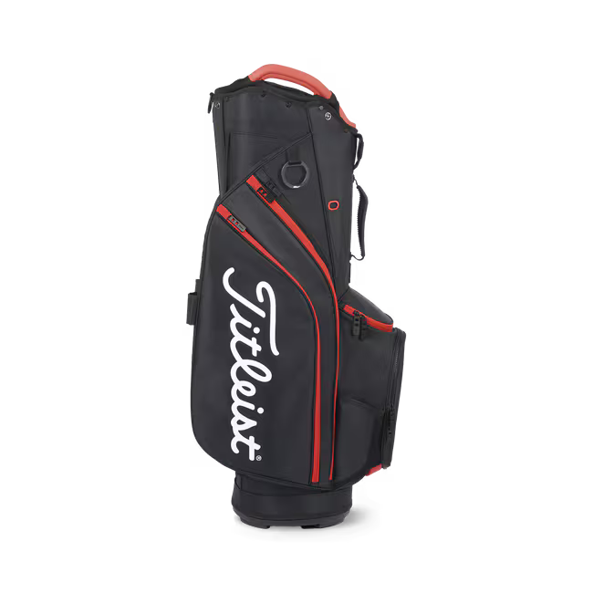 Titleist Cart 14 Bag (Black/Red) Side View