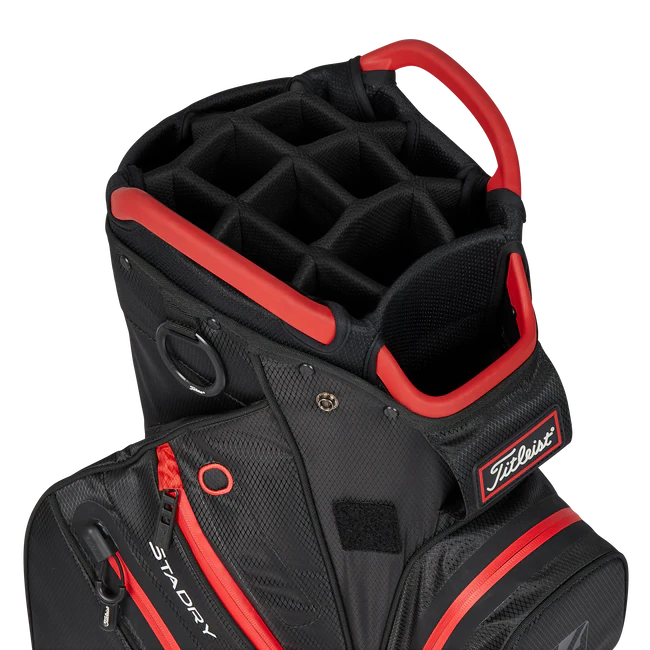 Titleist Cart 14 StaDry Bag (Black/Red) Divider View
