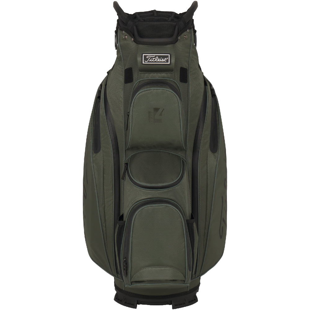 Titleist Cart 14 StaDry Bag (Cypress/Black) Handle and Pocket View