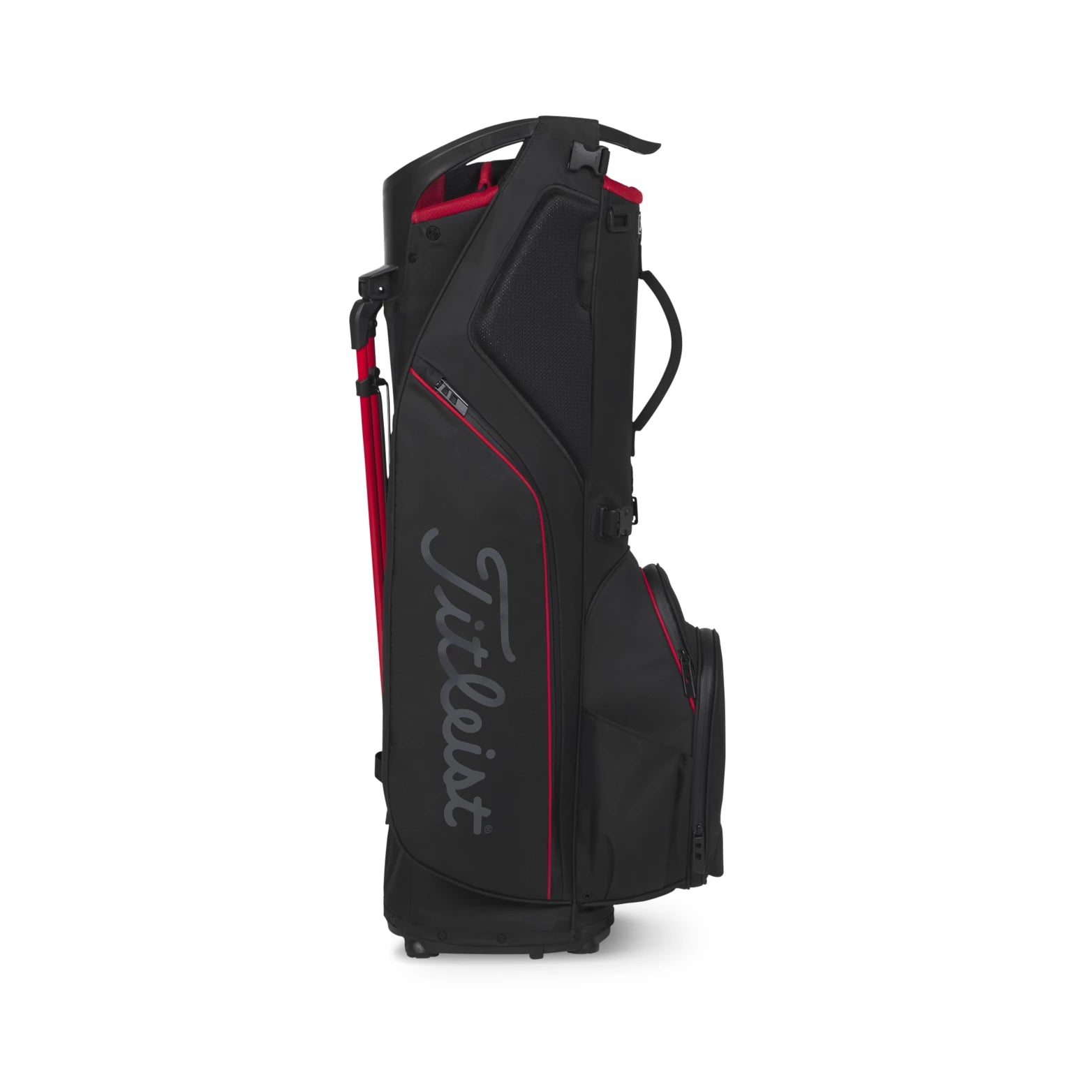 Titleist Hybrid 14 StaDry Stand Bag (Black/Red) Side View
