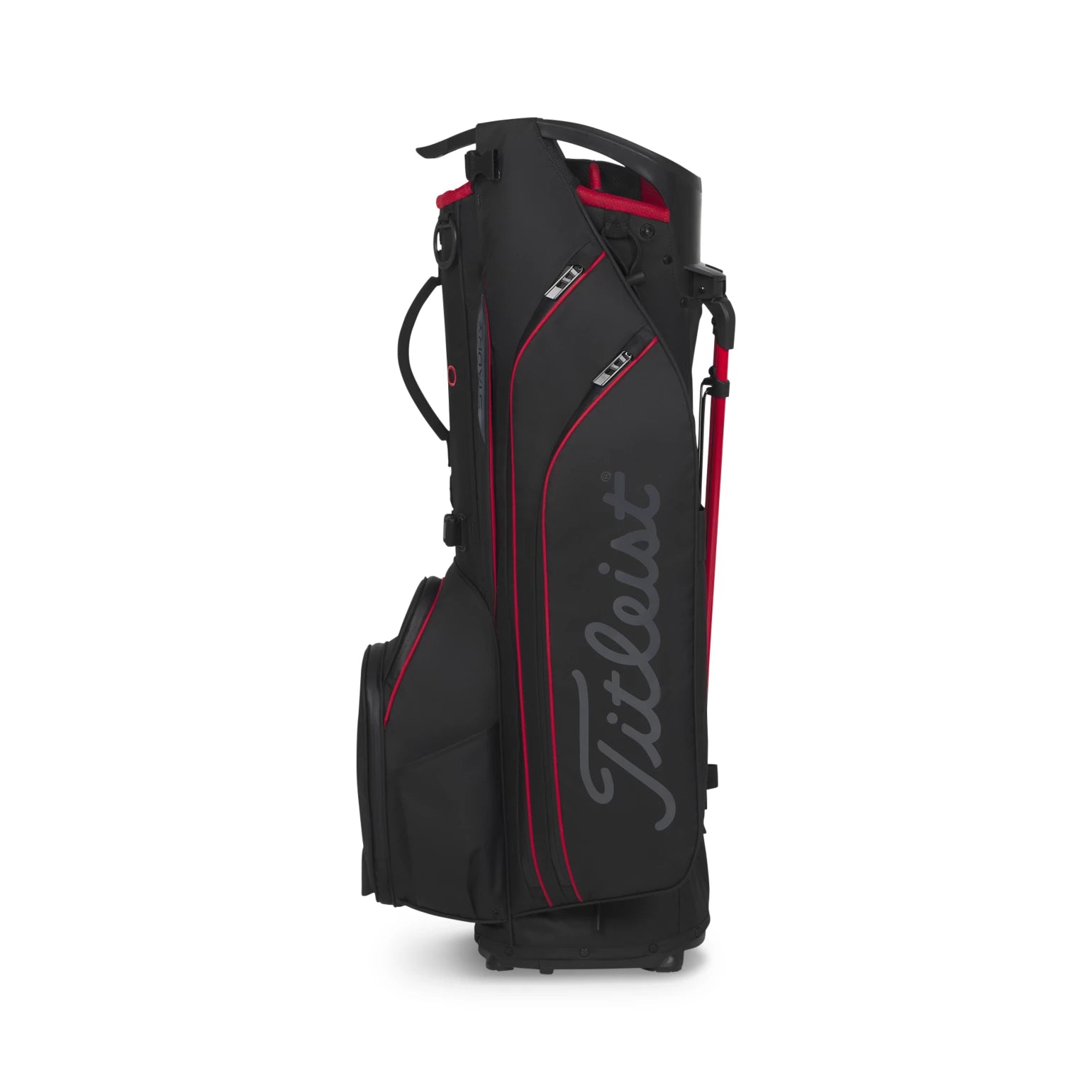 Titleist Hybrid 14 StaDry Stand Bag (Black/Red) Side View 2