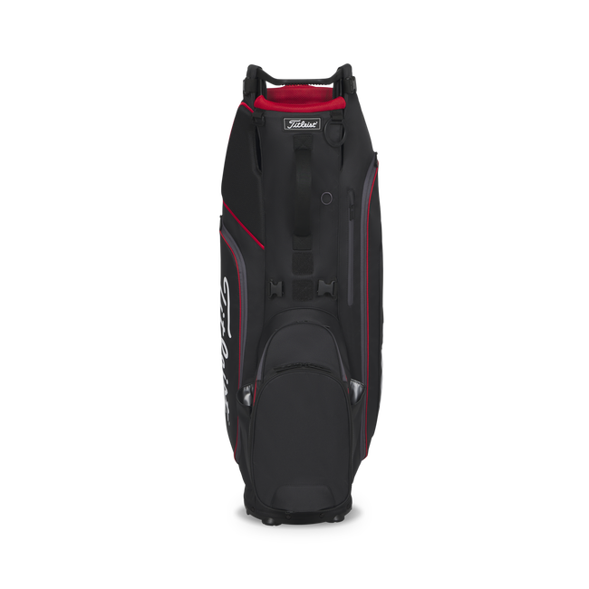 Titleist Hybrid 5 Stand Bag (Black/Red) Pocket and Handle View