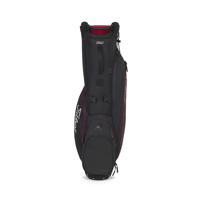 Titleist Players 4 Carbon Stand Bag (Black/Red) Handle and Pocket View
