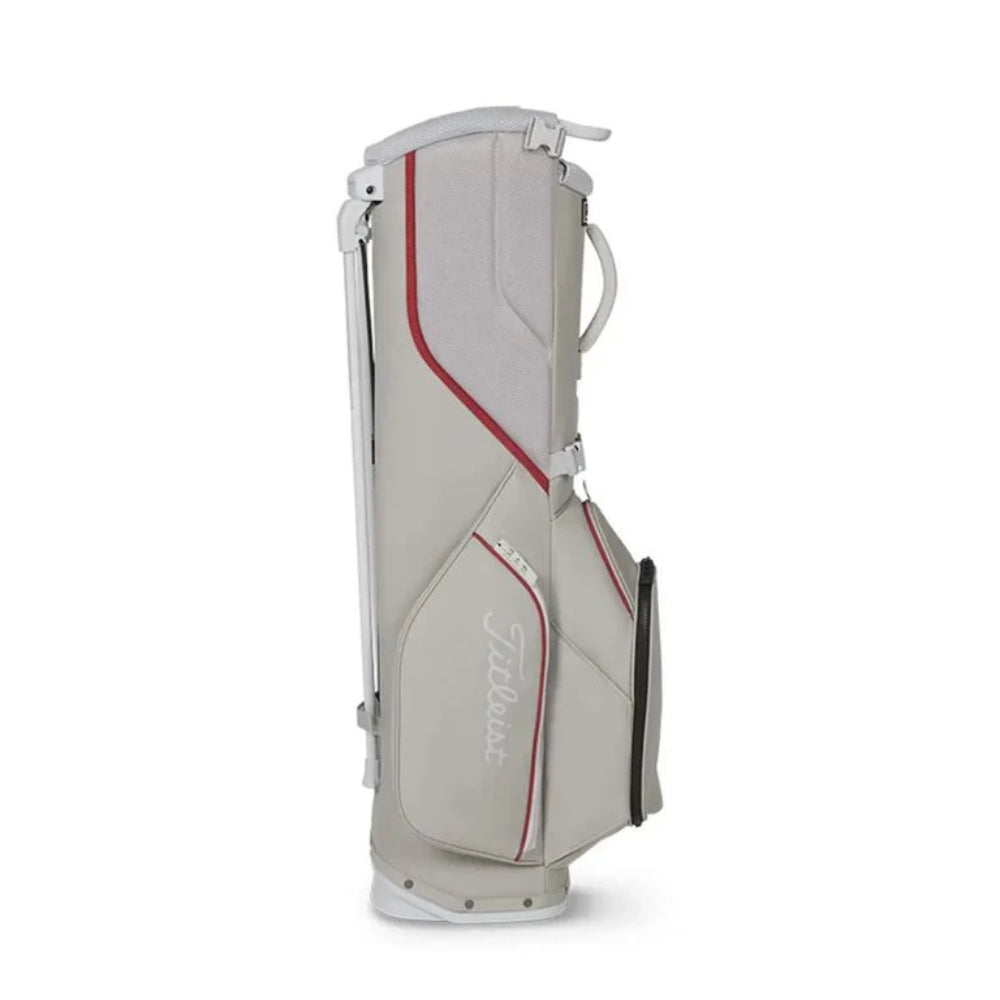 Titleist Players S 4 Stand Bag (Gray/Crimson/Marble) Side View
