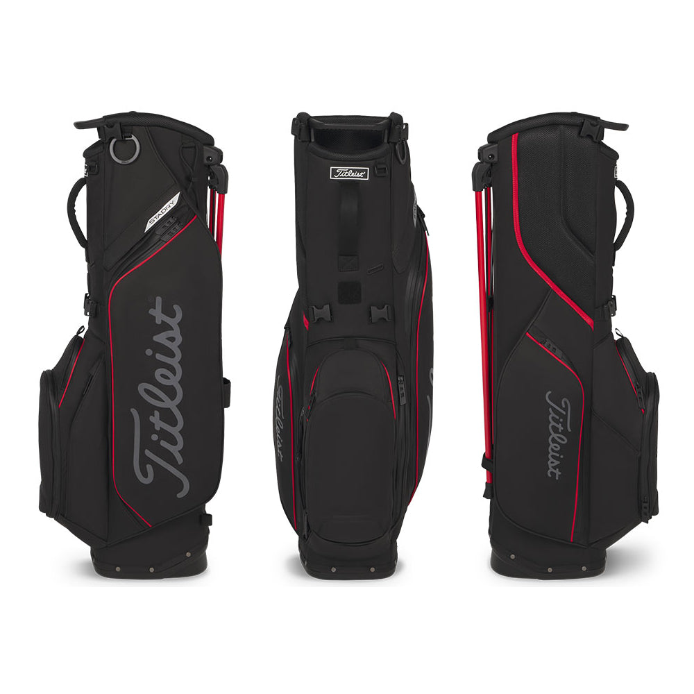 Titleist Players S 5 StaDry Stand Bag (Black/Red) View of all sides