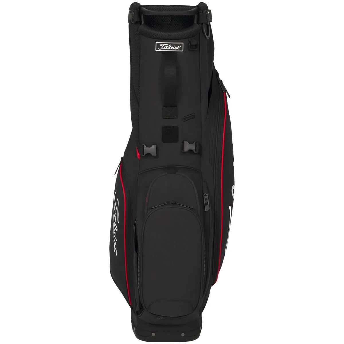 Titleist Players S 5 Stand Bag (Black/Red) Handle and Pocket View