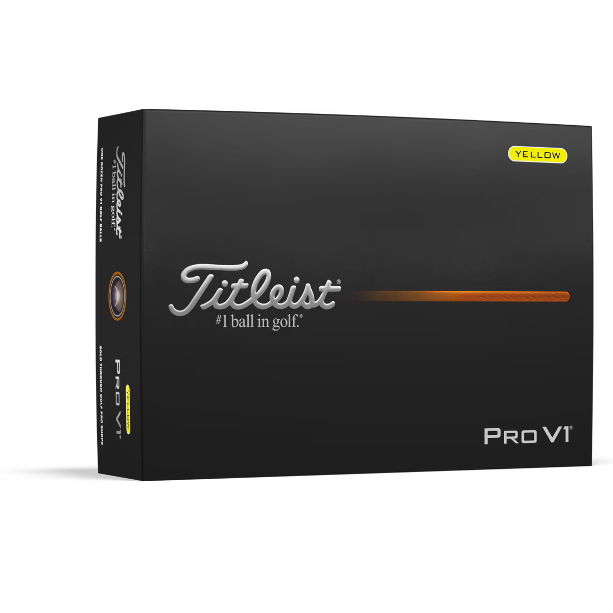 Titleist Pro V1 Yellow Golf Balls Box