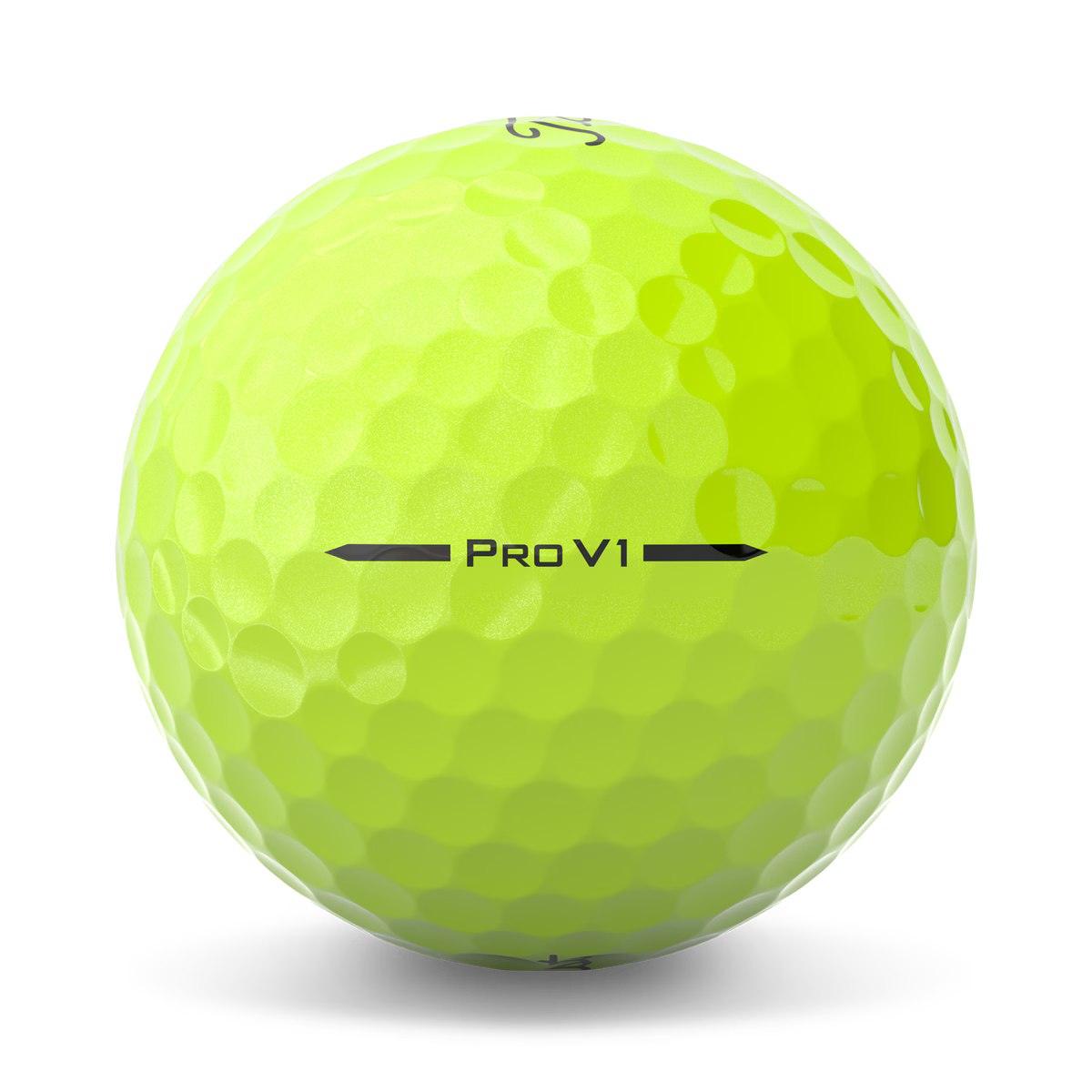 Titleist Pro V1 Yellow Golf Balls Side View
