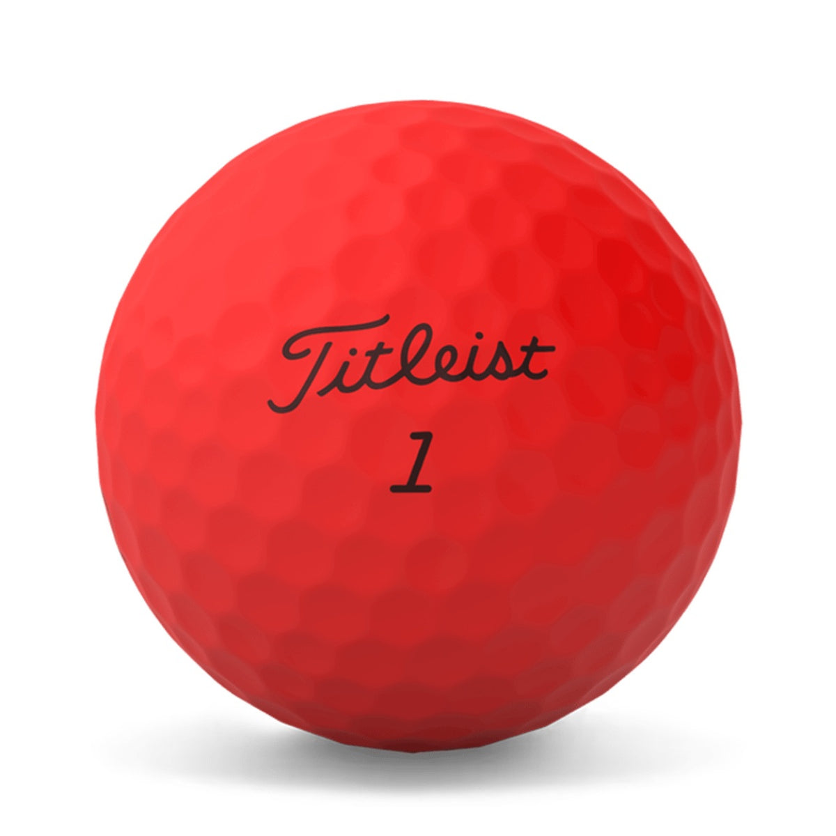 Titleist TruFeel Matte Red Golf Balls Main View with Logo