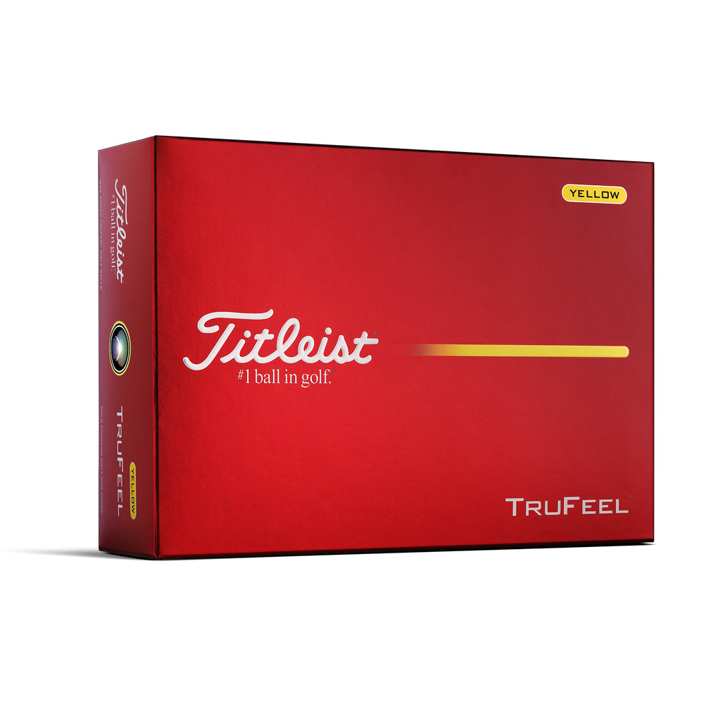 Titleist 2026 TruFeel Yellow Golf Balls Box