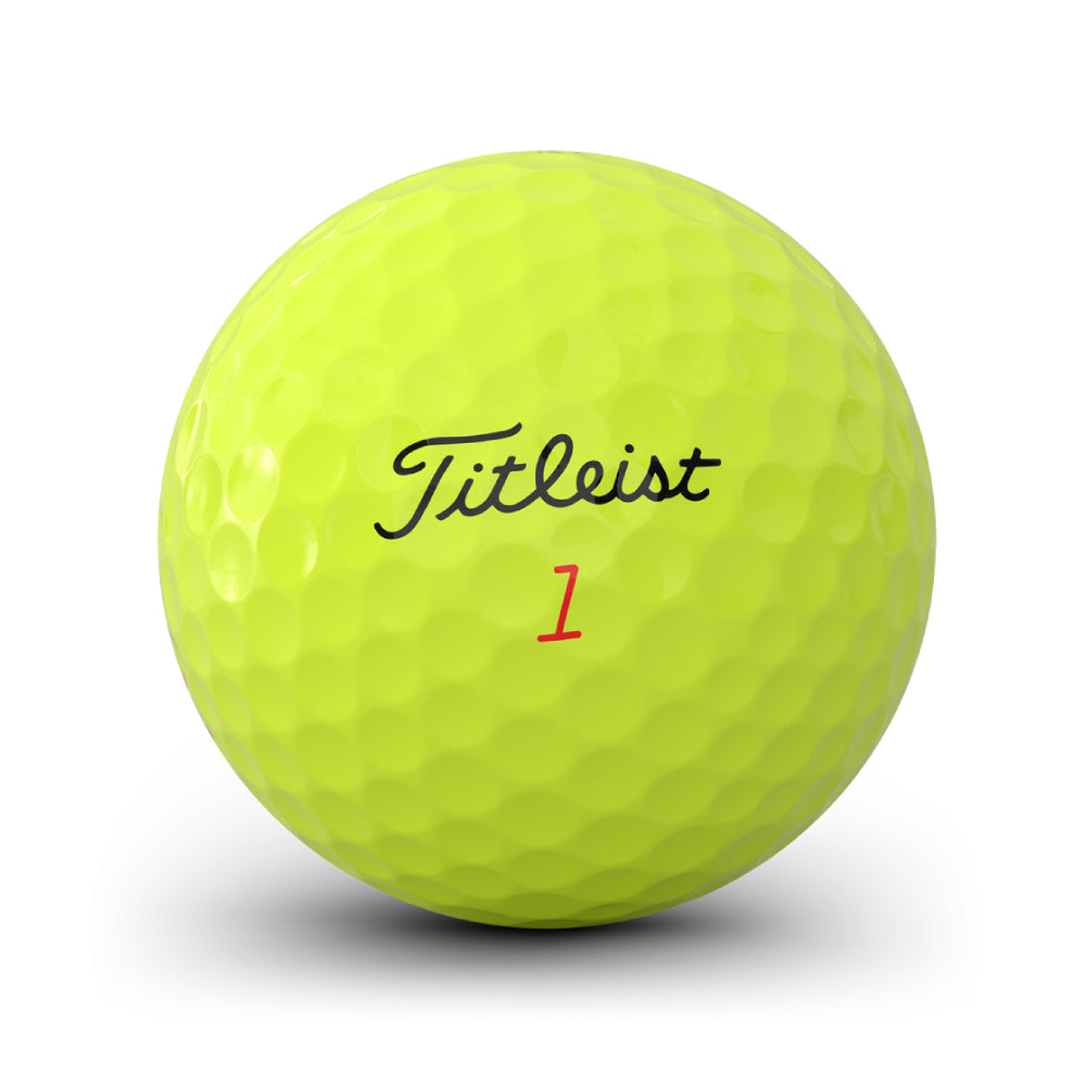 Titleist 2026 TruFeel Yellow Golf Balls Logo View