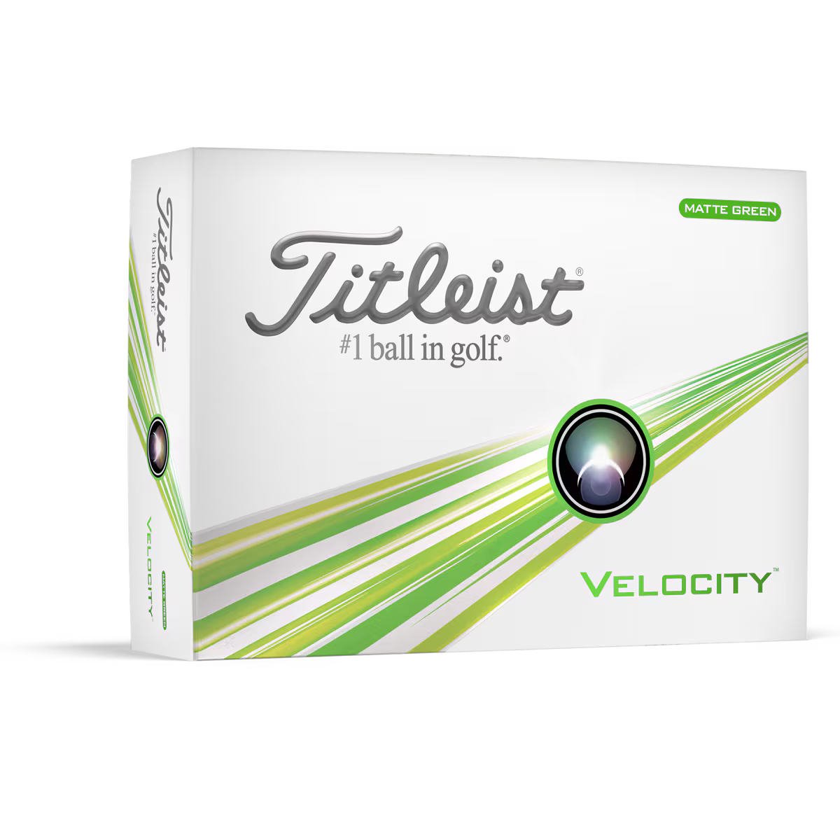 Titleist Velocity Matte Green Golf Balls Box