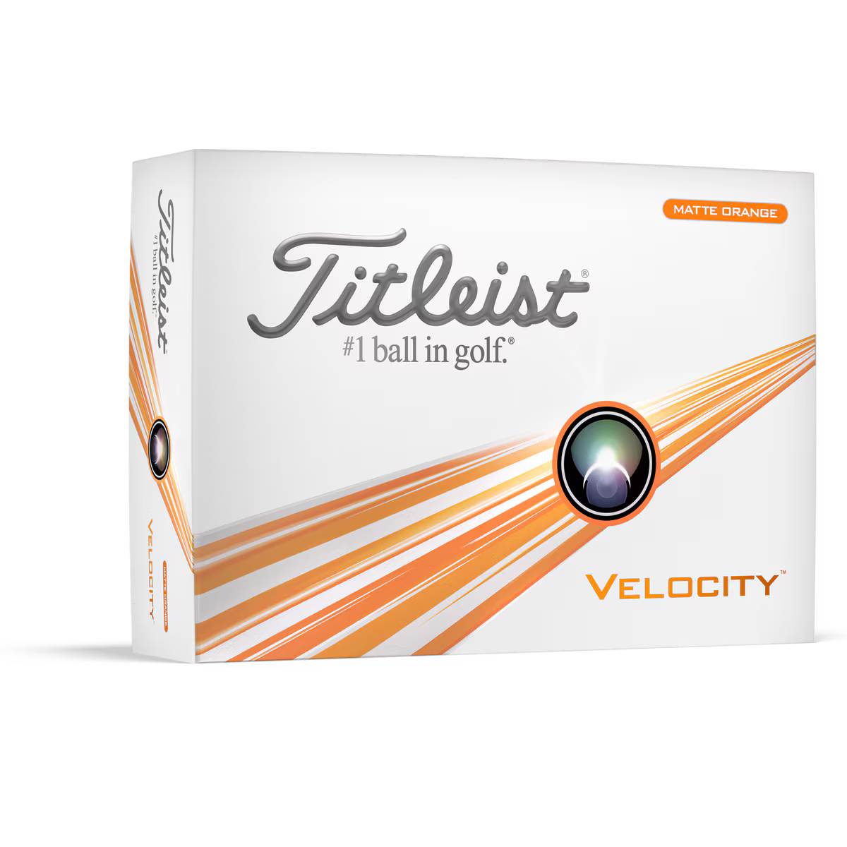 Titleist Velocity Matte Orange Golf Balls Box