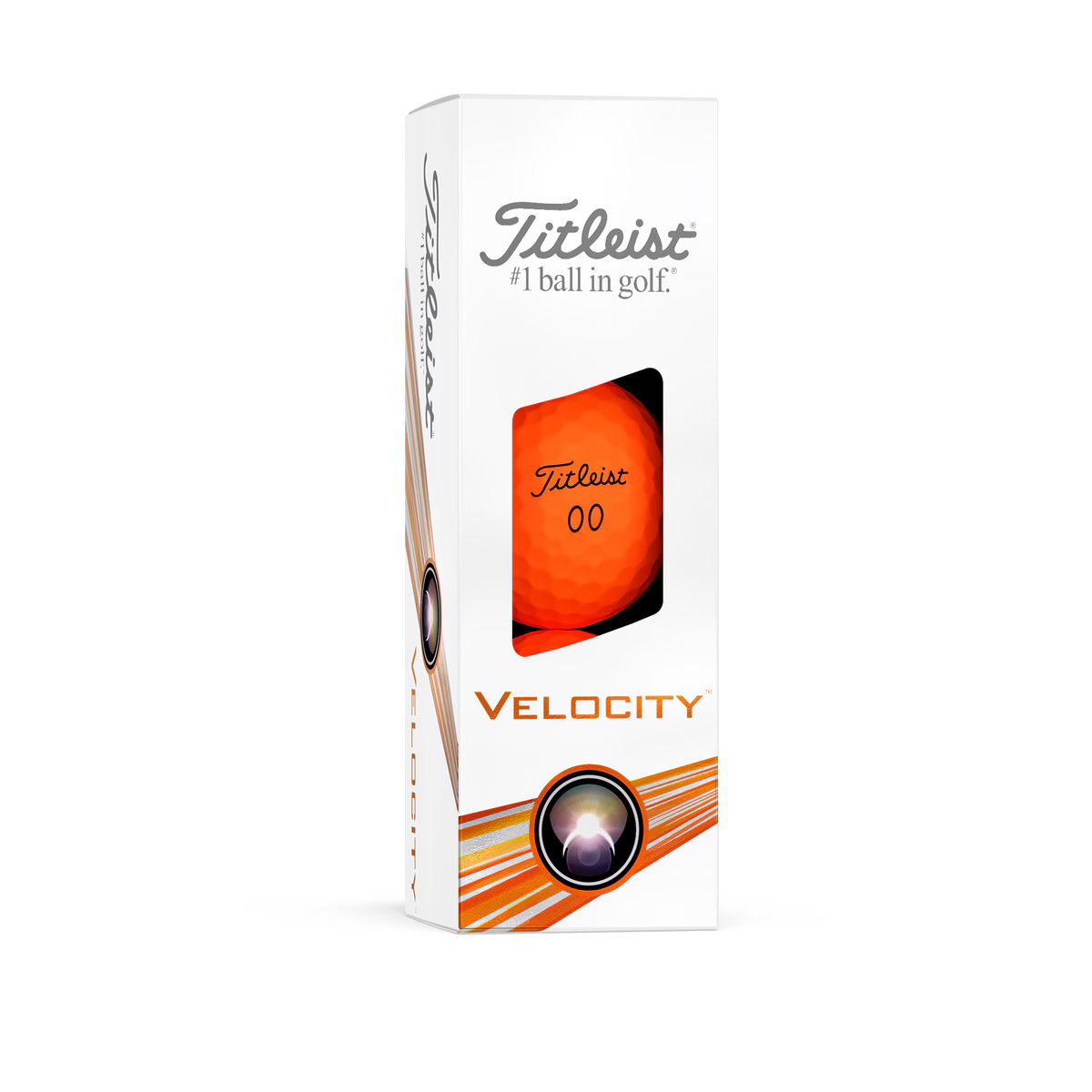 Titleist Velocity Matte Orange Golf Balls Sleeve