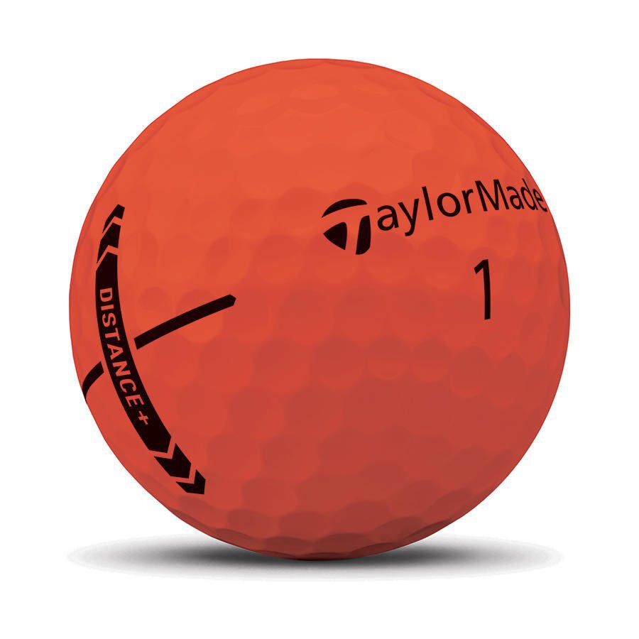 TaylorMade Distance+ Multi-Pack Golf Balls Orange Ball with Logo