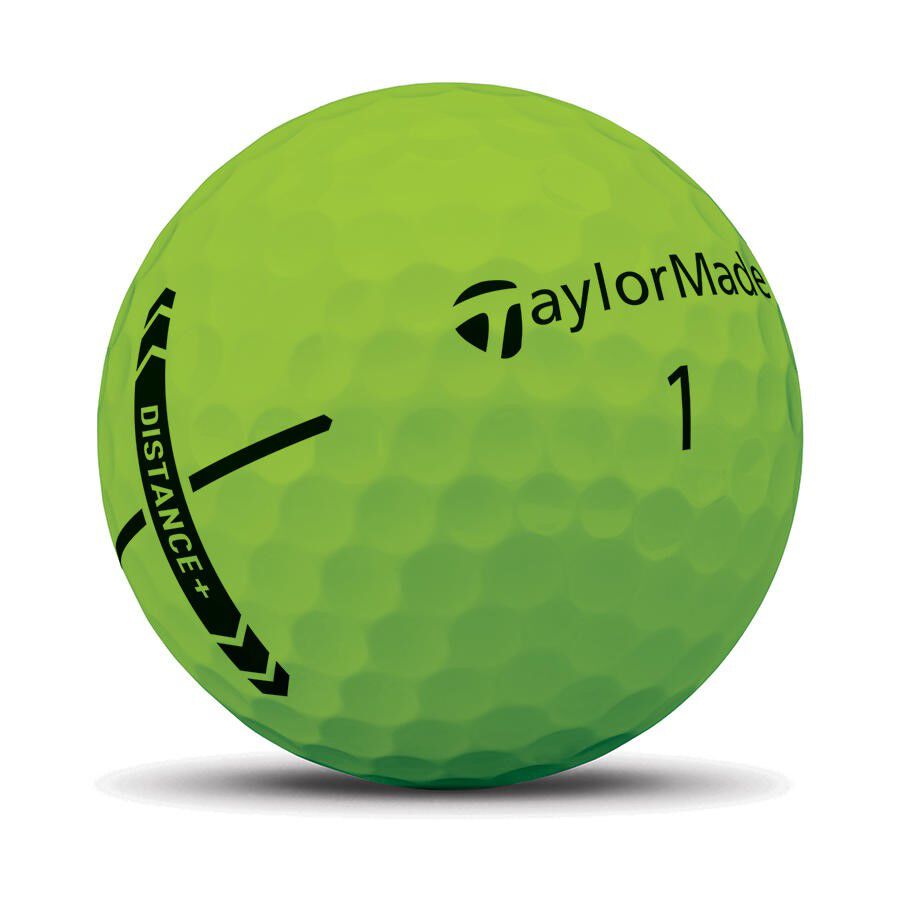 TaylorMade Distance+ Multi-Pack Golf Balls Green Ball with Logo