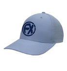 cap, fenix xcell logo., light blue with navy logo, light-weight, performance design, embroidered logo , stitch, headwear, cap, hat
