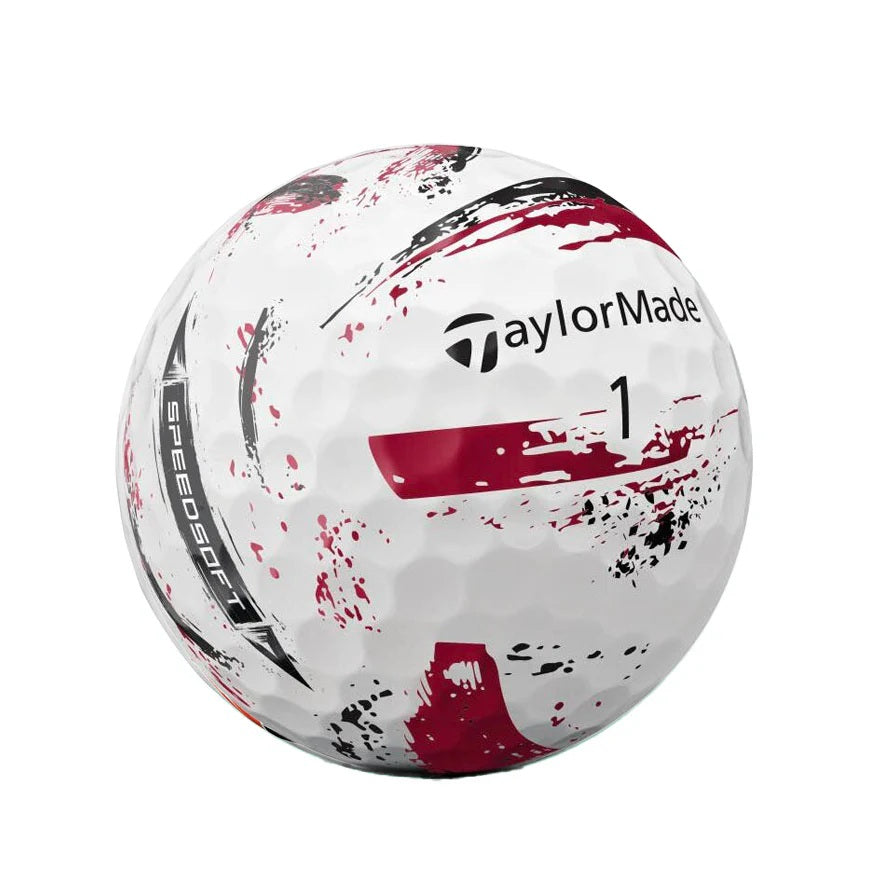 SpeedSoft Red Ink Golf Balls Main View