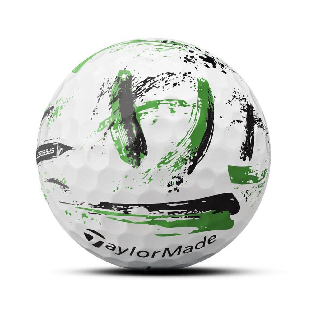 SpeedSoft Green Ink Golf Balls Top View