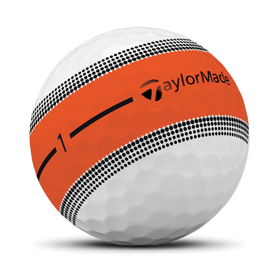 TaylorMade Tour Response Stripe Golf Balls Neon Orange