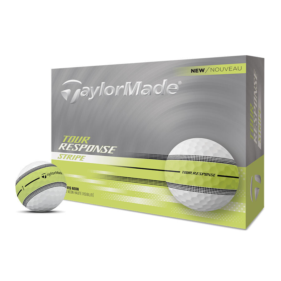 Tour Response Stripe Neon Yellow Golf Balls Box
