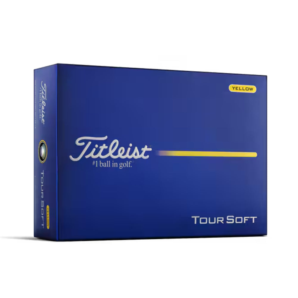 Titleist 2026 Tour Soft Yellow Golf Balls Box