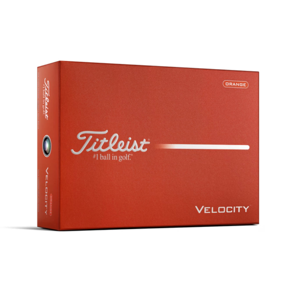 Titleist 2026 Velocity Orange Golf Balls Box