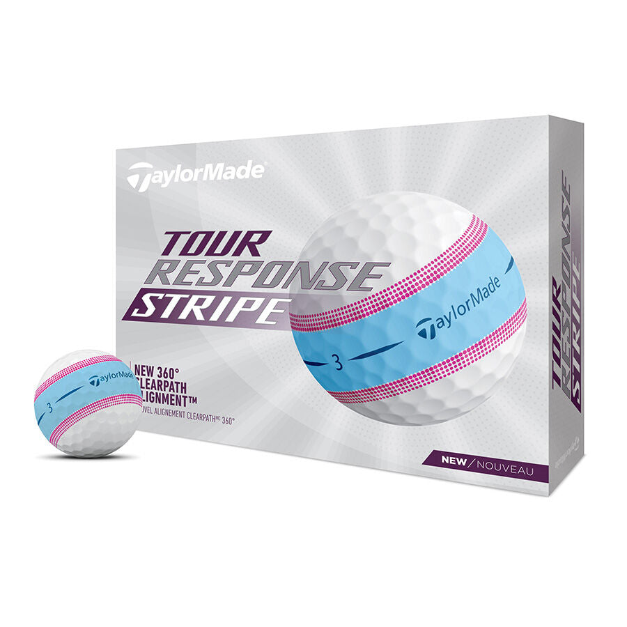 Tour Response Stripe (2022) Blue Pink Golf Balls Box