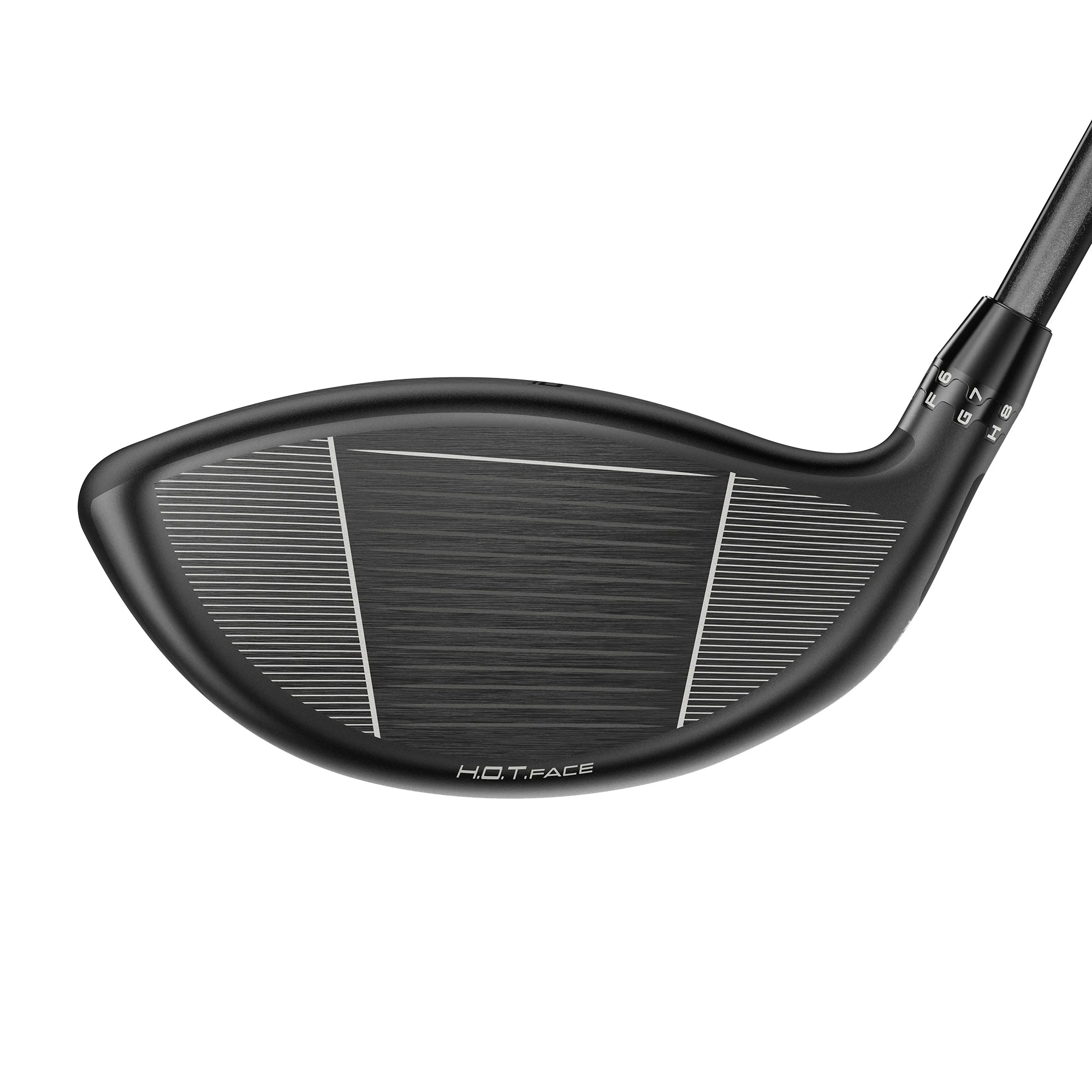 Golf club head with 'Hot Face' branding on a white background